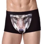 Boxer Men Underpants Modal Men's Wolf Panties Cartoon Animal Funny Boxers U Pouch Bulge Underwear Men  Lingerie Gift - Image 11