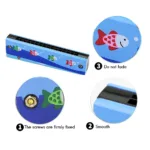 Wooden Harmonica for Children Toys Musical Instruments 16 Holes Double-Row Blow Cartoon Woodwind Mouth Harmonica Style 1 - Image 2