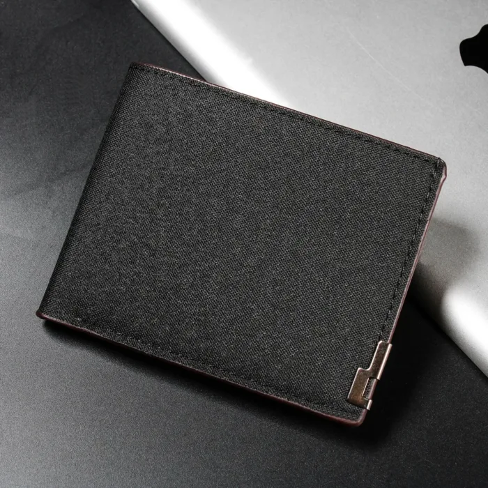 Denim Wallets Purses Men Women Inserts Business Foldable Cowhide Wallet Picture Coin Purse Slim Money Credit ID Cards Holder Bag - Image 9