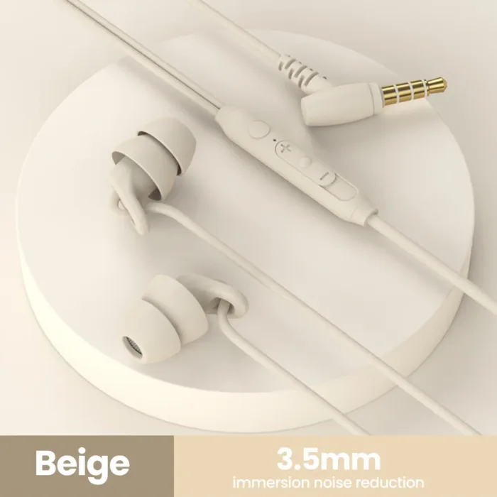 Soft Silicone Headphones Wired Handsfree Type C 3.5mm Jack Earphones In-Ear Sleep Wired Headset With Mic In-line Control Earbuds - Image 7
