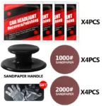 Car Headlight Restoration Polishing Kits Headlamp Scratch Remover Repair Cleaning Paste Remove Oxidation Headlight Polish Liquid - Image 8