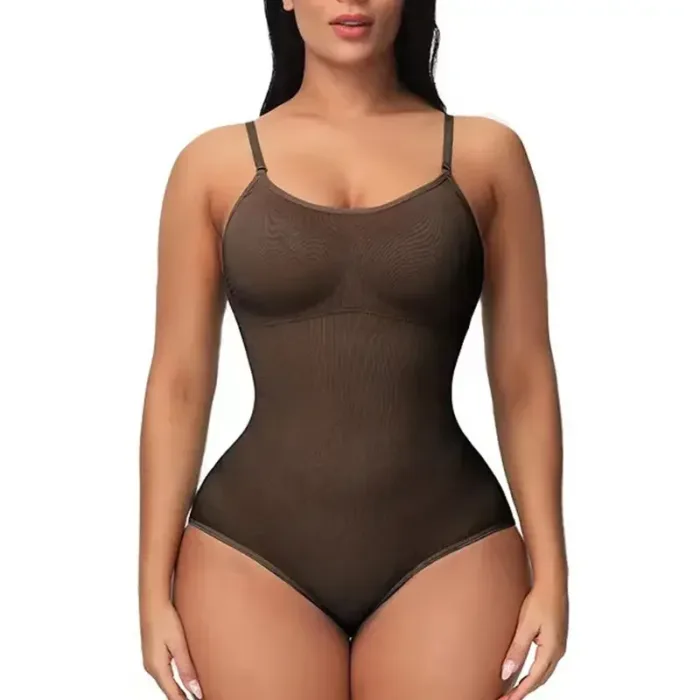 1 Piece Solid Seamless Shaping Shapewear Bodysuit, Tummy Control Butt Lifting Slimmer Body Shaper, Women's Underwear & Shapewear - Image 7