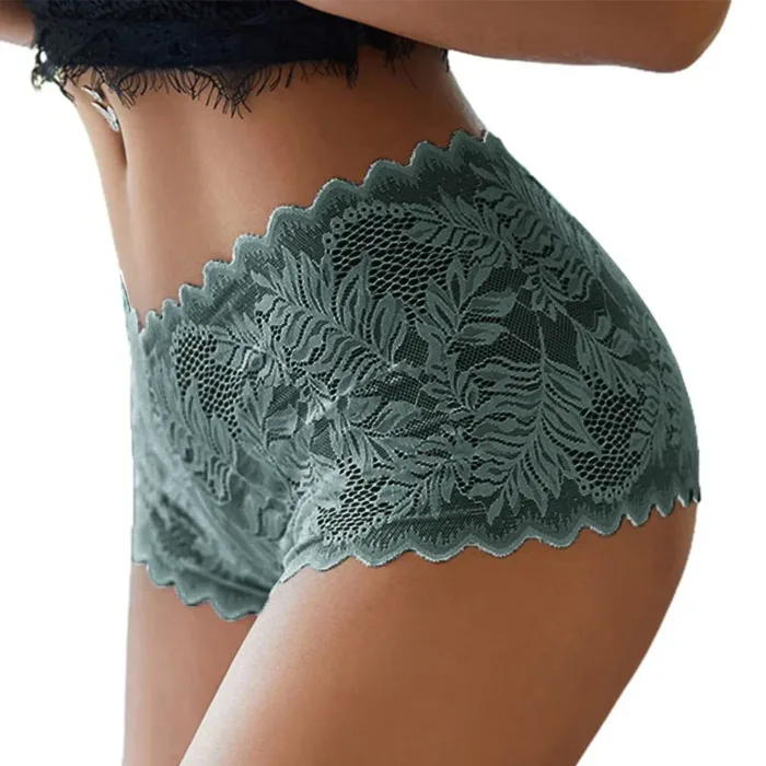 5XL Casual Woman Lace Floral Mesh Lingerie Plus Size Briefs Knicker Underwear Panties Underpants Briefs For Women Clothing - Image 7