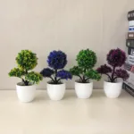 1pc Artificial Plants Bonsai Small Tree Simulation Plants Fake Flowers Table Potted Ornaments Home Decoration Hotel Garden Decor - Image 2