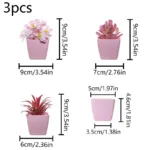 2024 Artificial Flower Potted Plant, Used Year-Round For Home, Bedroom, Study, Office Desktop Shelf Decoration - Image 6