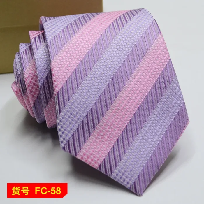 67 Styles Men's Ties Solid Color Stripe Flower Floral 7-8cm Jacquard Necktie Accessories Daily Wear Cravat Wedding Party Gift - Image 29