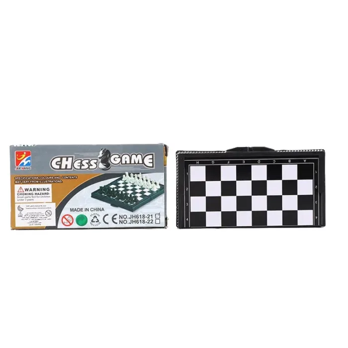 Mini Magnetic Chess Set Folding Magnetic Plastic Chessboard Board Game Portable Kid Education Toy Portable Outdoor Strategy Game - Image 4