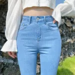 Jeans for Women Mom Jean Big Size 28-34 Blue Gray Black Woman High Elastic Stretch Jeans Female Washed Denim Skinny Pencil Pants