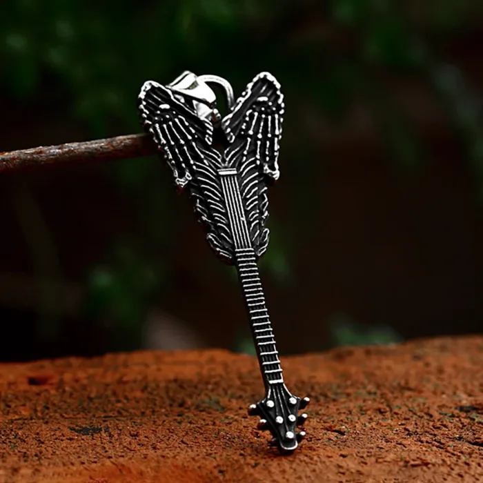 Unique Vintage Violin Pendant for Men Women Gothic Stainless Steel Musical Instrument Necklace Fashion Jewelry Gift Wholesale - Image 3