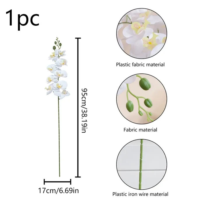 1PC/3PCS Artificial Butterfly Orchid Branches, DIY Vase Flower Arrangement, Holiday Wedding, Birthday Party Decoration - Image 6