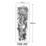 Body Art Full Fake Tatoo Tiger Wolf Flowers Rose Large Arm Tattoo Sticker Full Sleeve Waterproof Semi Permanent Tattoo Women Man - Image 10