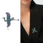 Rhinestone Phoenix Brooches for Women Unisex Enamel Bird Animal Pins Event Party Backpack Decoration Clothes Accessories - Image 5