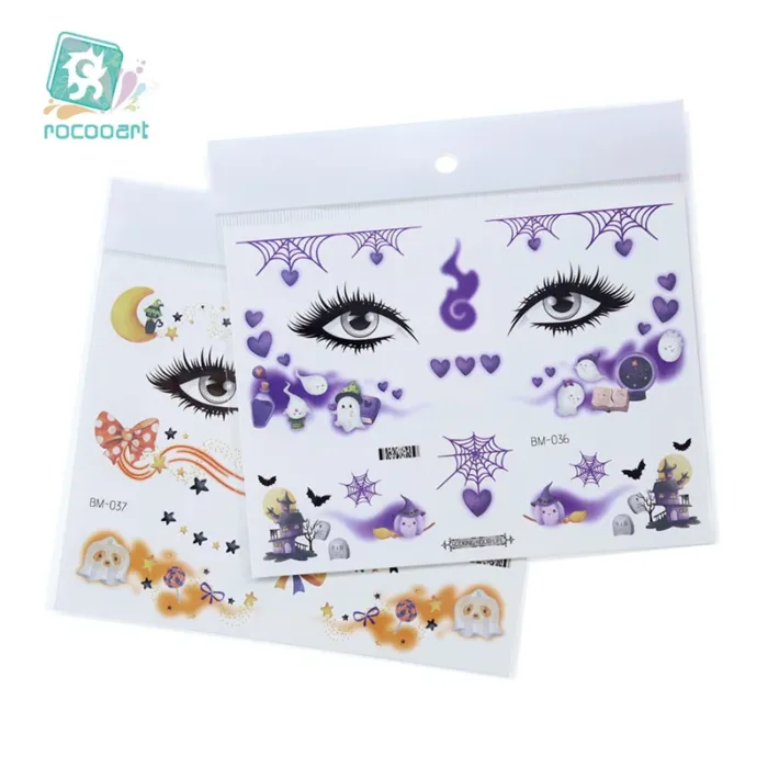 Size:15.8x12cm New Children's Halloween Tattoos Facial Gathering Waterproof Cartoon Temporary Tattoos Sticker - Image 5