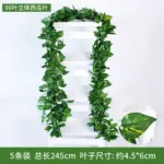 Artificial Grape Leaf Green Vine Sweet Potato Leaf Rattan Plastic Decor Ceiling Vegetable Fruit Orchard Outdoor Wedding Pendant - Image 27