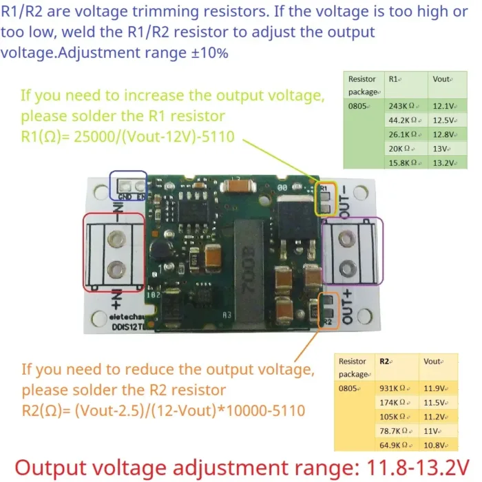 Electric Bicycle Isolated Regulated Power Module DC 36V 48V 60V to 12V 1.3A Step-Down DC-DC Converter Isolation Protection Board - Image 4
