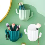Toothbrush Holder Cactus Storage Rack Shaver Organizer Wall Self-adhesive Storage Drain Rack Prateleiras Bathroom Accessories - Image 2
