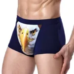 Boxer Men Underpants Modal Men's Wolf Panties Cartoon Animal Funny Boxers U Pouch Bulge Underwear Men  Lingerie Gift - Image 5