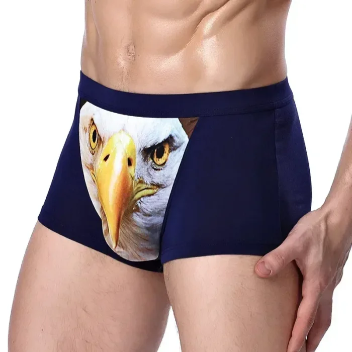 Boxer Men Underpants Modal Men's Wolf Panties Cartoon Animal Funny Boxers U Pouch Bulge Underwear Men  Lingerie Gift - Image 5
