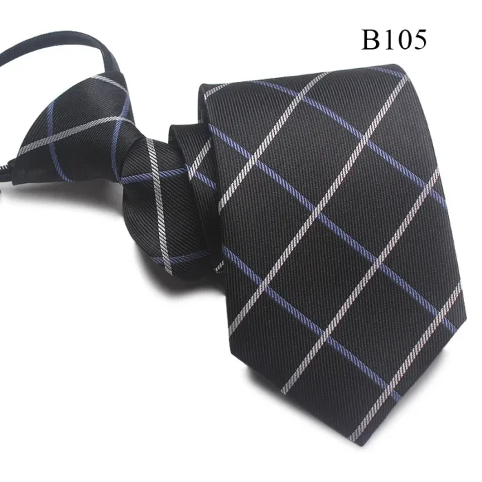 8Cm Daily Wear Lazy Zipper Cravat Necktie Accessories Men's Tie Jacquard Classic Fashion Wedding Party Gift Men Slim Skinny Tie - Image 12