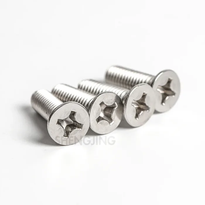 SJ M2 M2.5 M3 M4 M5 M6 M8 Hardware Stainless Steel Phillips Screw Bolts 5/100 Pcs Crosse Flat Countersunk Machine Bolt Screws - Image 2