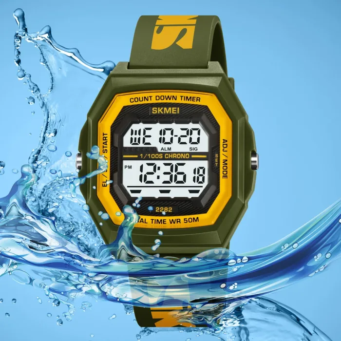 SKMEI Fashion Digital Sport Electronic Watches For Men Women 5Bar Waterproof Stopwatch Countdown Wristwatches Clock Reloj Hombre - Image 2