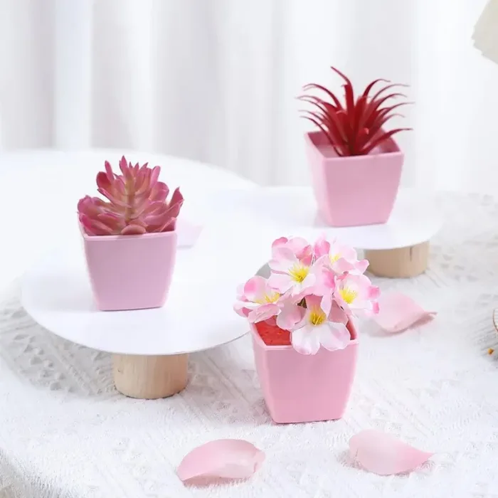 2024 Artificial Flower Potted Plant, Used Year-Round For Home, Bedroom, Study, Office Desktop Shelf Decoration - Image 4