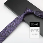 6cm Width Navy Paisley Neck Ties For Men Business Handmade Narrow Soft Polyester Neckties Trendy Fashion Shirt Suit Accessories - Image 14