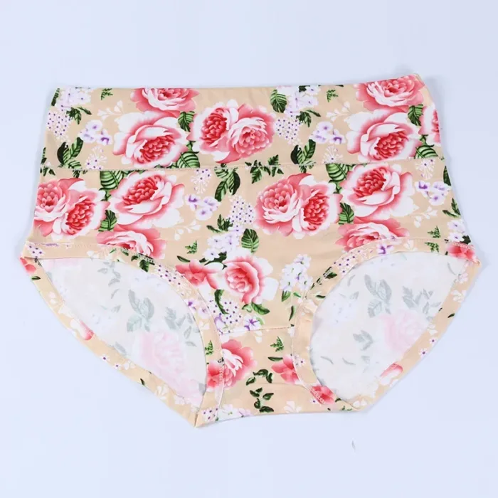 New Bamboo Fiber Underwear Large Size Women Panties Female Ladies Floral Briefs High Waist Plus Underpants Sexy Lingerie 5XL - Image 11