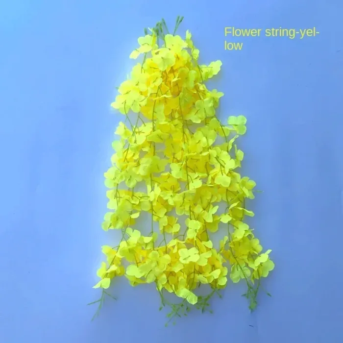10pcs 50cm Artificial Wisteria Flower Strips Wedding Home Decoration Balcony Room Hanging Plastic Flower Ceiling Flower Vine - Image 10