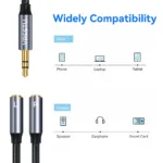 1 in 2 Out 3.5mm to 2Female Left Right Channel Cable Stereo AUX Convertor for Sound Card Speaker Combine L/R Splitter Audio Line - Image 6