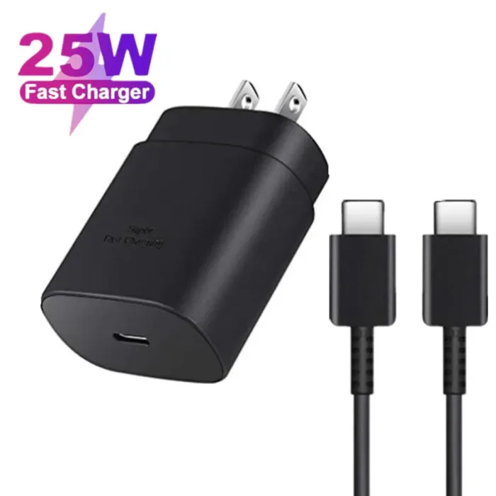 25W PD USB C Super Fast Charger Type C Power Adapter With Type C CABLE For Samsung Galaxy S23 S22 S21 S20 NOTE 20 - Image 9