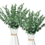 10PCS Hydrangea Artificial Flowers Artificial Leaves Flowers Bouquet Centerpiece Green Leaf Branches for Home Wedding Decoration - Image 7