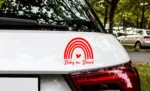 Baby Sticker | Baby on Board |  parents pregnant boy girl stroller van station wagon rainbow grandpa grandma family - Image 6