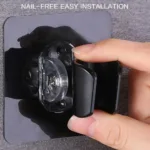 90° adjustable shower head bracket Self Adhesive Shower Head Wall Mount Holder for Handheld Shower Adjustable Showerhead Rack - Image 2