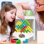 Tetra Tower Game Stacking Blocks Stack Building Blocks Balance Puzzle Board Assembly Bricks Educational Toys for Children Adults - Image 2
