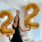 32 inch Large Gold figure Balloons 18 20 30 40 50 60 70 80 90 years adult Birthday Anniversary Decoration Number Balls Supplies - Image 2
