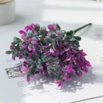 5 Forks Peach Leaf Grass Wedding Decorative Flowers Christmas Wreaths Vase for Home Decor Ornamental Flowerpot Artificial Plants - Image 8