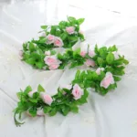 220cm 9-Head Simulated Rose Vine Bright Colors And Vivid Hues Room Decoration Red Yellow White Purple Champagne Rose Rattan - Image 7