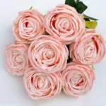 1PC A Bunch Of 7 Forks Silk Flower Emperor Concubine Rose Simulation Flower Home Living Room Wedding Decoration Roses - Image 7