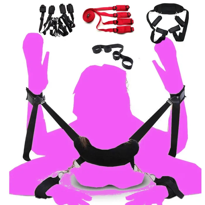 Adult Games Erotic Sex Toy For Woman Couples Slave Ankle Handcuffs Nylon BDSM Bondage Restraints Collar Fetish Sex Products Gags - Image 1