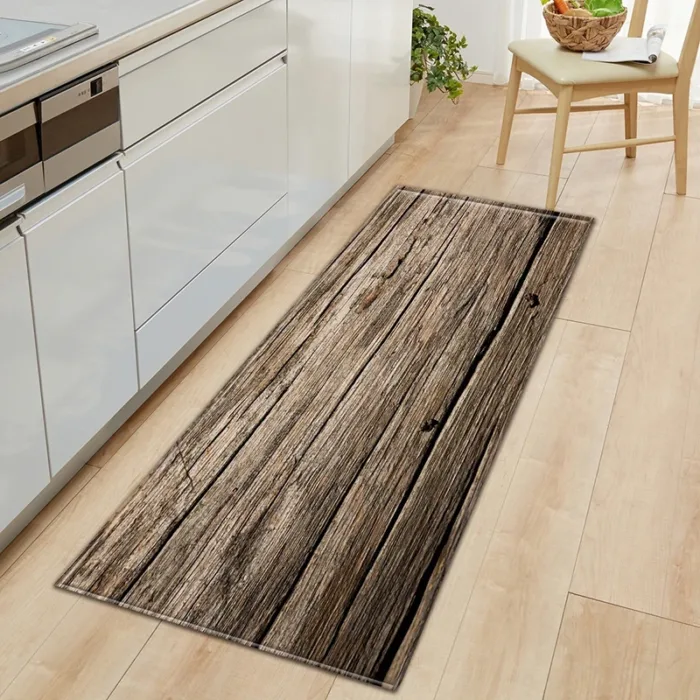 3D wood grain bamboo striped stone pattern carpet living room Restaurant corridor balcony entrance door cushion floor pad rugs - Image 7