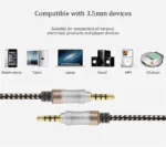 1.5M Jack 3 5 Audio Cable 3.5mm 4 Pole Male Speaker Wire With Braided for Samsung Headphone Xiaomi Car HiFi Consumer Electronics - Image 4