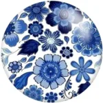 Blue And White Porcelain Flowers Round Photo Resin Glass Cabochon Demo Flat Back Making Findings S1491 - Image 11