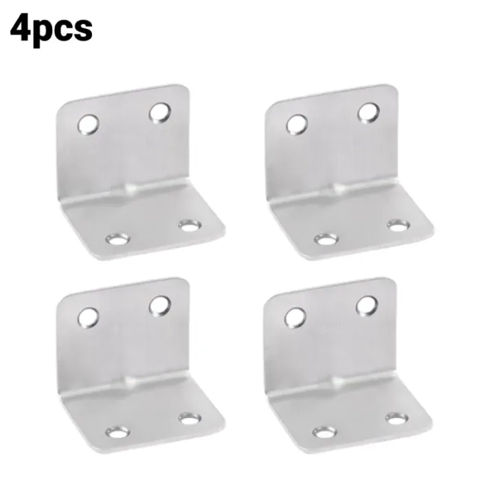 Stainless Steel Corner Bracket 90 Degree Angle Fixed Bracket Fixed Connector for Wood Furniture Fixation Cabinet Accessories - Image 7