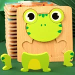 High Quality 3D Wooden Puzzles Educational Cartoon Animals Early Learning Cognition Intelligence Puzzle Game For Children Toys - Image 5
