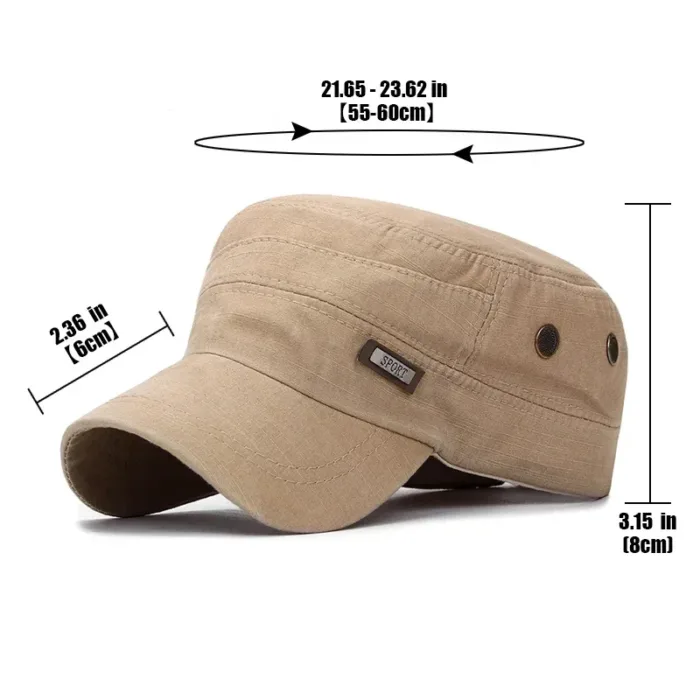 Military Cadet Flat Cap Fashion Clothes Adjustable Snapback Hat Unisex New Fashion Classics Outdoor Casual Sport Baseball Cap - Image 6