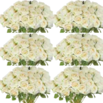 50 Pcs Artificial Rose Flower Silk Roses Bouquet Real Looking Fake Roses for Home Wedding Centerpieces Party Decorations - Image 11