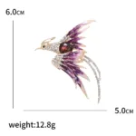 Rhinestone Phoenix Brooches for Women Unisex Enamel Bird Animal Pins Event Party Backpack Decoration Clothes Accessories - Image 16