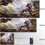Large Mouse Pad G-God of War Pc Gamer Cabinet Keyboard Computer Game Desk Mat 900x400 Table Rug Gaming Accessories Xxl Mousepad - Image 8
