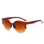 2024 New Vintage Cat Eye Sunglasses Half Frame Sunglasses Women Retro Sun Glasses Anti-UV Sunglasses Female Travel Party Glasses - Image 4